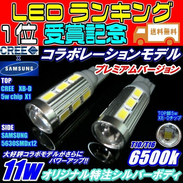 T10 T16 LED ポジション・バックランプ 12v,24v EV全対応　CREE-5Wサムスン5630SMD12連