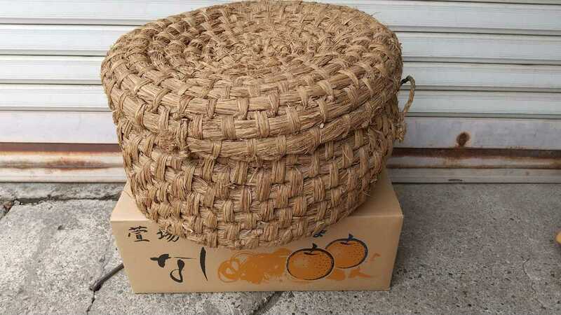 昭和レトロ アンティーク 古民具 かご ナンタケットバスケット ビンテージ パース おひつ わら 編み物 古い