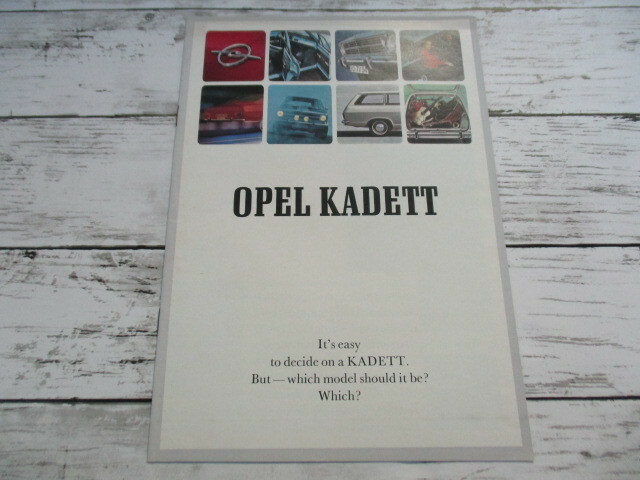 【希少】 OPEL オペル KADETT ② 販売 カタログ パンフレット レトロ ビンテージ 旧車 外車 当時物 