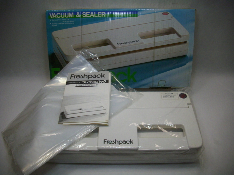 レトロ 未使用 長期保管 フレッシュパック Fresh Pack VACUUM & SEALER オート株式会社 AU-0805 通電確認済 コード汚れ 箱痛み 取説有 A