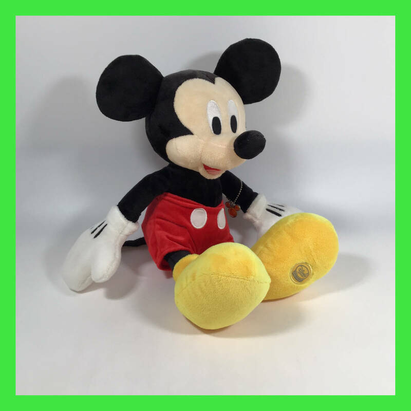 N-2135☆ ミッキーマウス　チャーム付き　ぬいぐるみ　Disney　ディズニーキャラクター　商品タグ無し