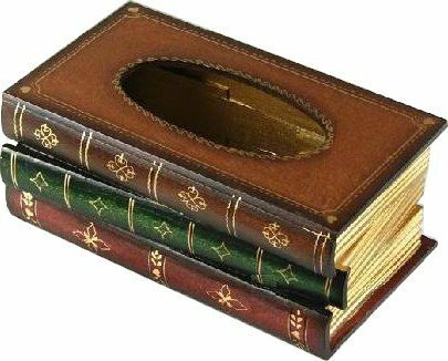 レトロ アンティーク 本 みたいな ティッシュボックス（茶）洋書 ビンテージ風 木製 ティッシュケース
