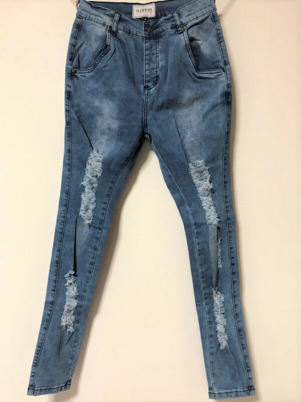 ディバリ　 スキニーデニム 　Stradivarius Women's Blue Super High Waist Skinny 　/（US）38　＃Levi's　