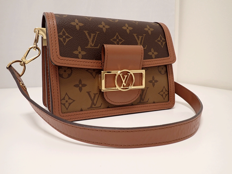 【LOUIS VUITTON】ルイヴィトン『モノグラム リバース ドーフィーヌ MINI ミニ』M45959(M44580) ショルダーバッグ 中古美品