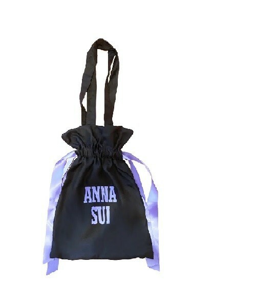 【CU】アナ スイ ANNA SUI GIFT BAG サイズ　バッグ　ブラックパープルリボン　ANNASUI-GIFTBAG-M エコギフトショッパー【新品/正規品】