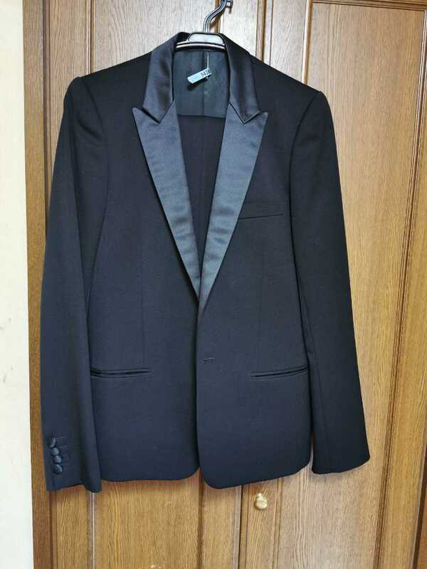 美品 スタッドオム STUD HOMME スモーキング ジャケット スーツ パンツ ドレス 黒 42 dior homme