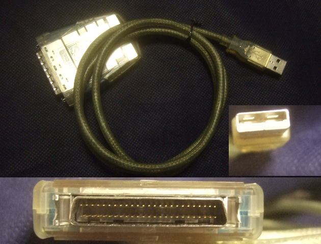 Logitec USBポート用SCSIアダプタ。