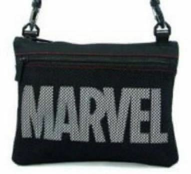 マーベル MARVEL ブラック/ロゴホワイト サコッシュ ショルダー バッグ　ショルダーバッグ