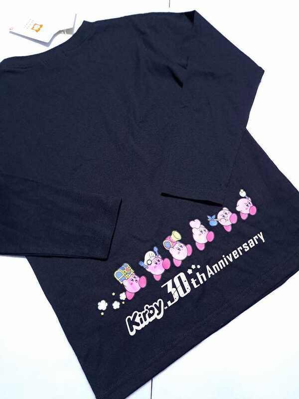 新品 未使用 星のカービィ 140 長袖 Ｔシャツ ブラック 30周年 記念 kirby 30th anniversary 送料無料 即決 限定 完売 