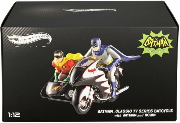 ホットウィール エリートシリーズ バットマン クラシックTVシリーズ バットサイクル ロビン サイドカー ミニカー HotWheels DC BATMAN