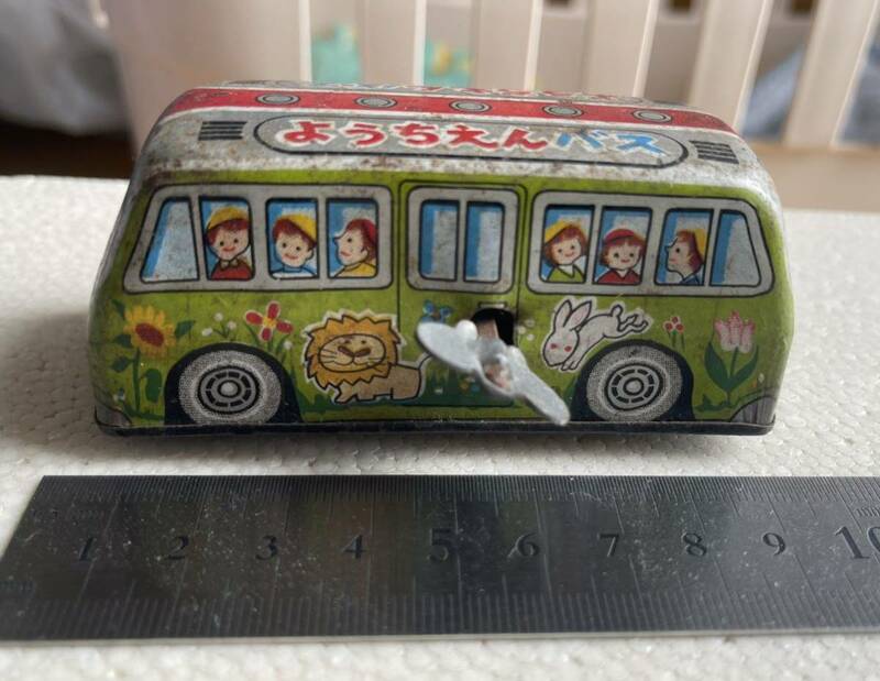 ブリキのおもちゃ　ゼンマイ　幼稚園バス