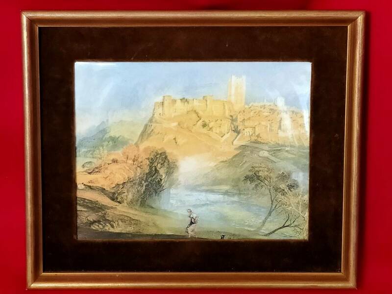 コールポート　COALPORT　陶器　絵　風景画　1775-1851 重さ 0.82㎏ /