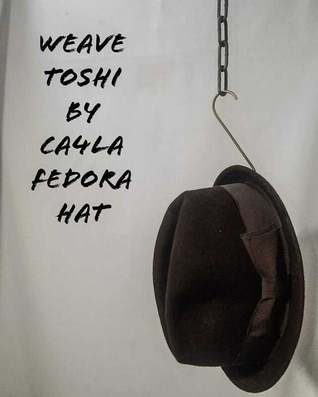 Weave toshi CA4LA fedora hat 00s made in japan ウェーブトシ カシラ フェドラハット 中折れハット オールアップリム 日本製 ビンテージ