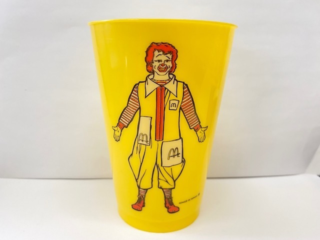 【 ラスト1点 】 70's マクドナルド ロナルド プラカップ コップ ロング / McDonald's Ronald Plastic Cup long (R-2) 管理V6