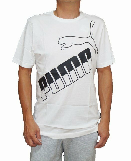 プーマ PUMA 半袖Tシャツ 白 588679 02 メンズ ロゴ ホワイト 夏物 スポーツ　表記サイズM 