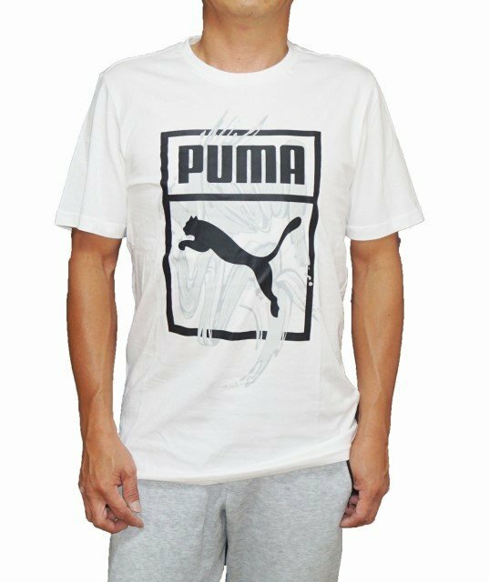 プーマ PUMA 半袖Tシャツ 白 579097 02 メンズ ロゴ ホワイト 夏物 スポーツ　表記サイズL 