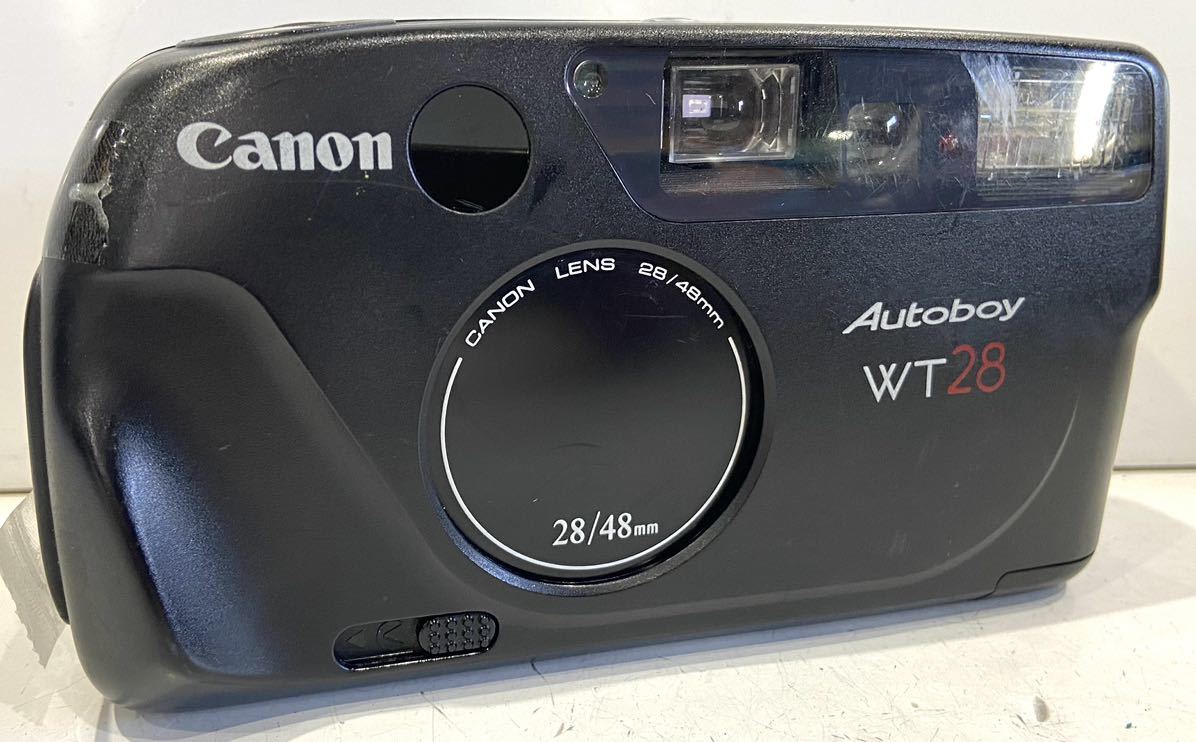 220916A☆ Canon Autoboy WT 28 CANON LENS 28/48mm エモい アンティークフィルムカメラ ♪配送方法＝おてがる配送宅急便(EAZY)♪