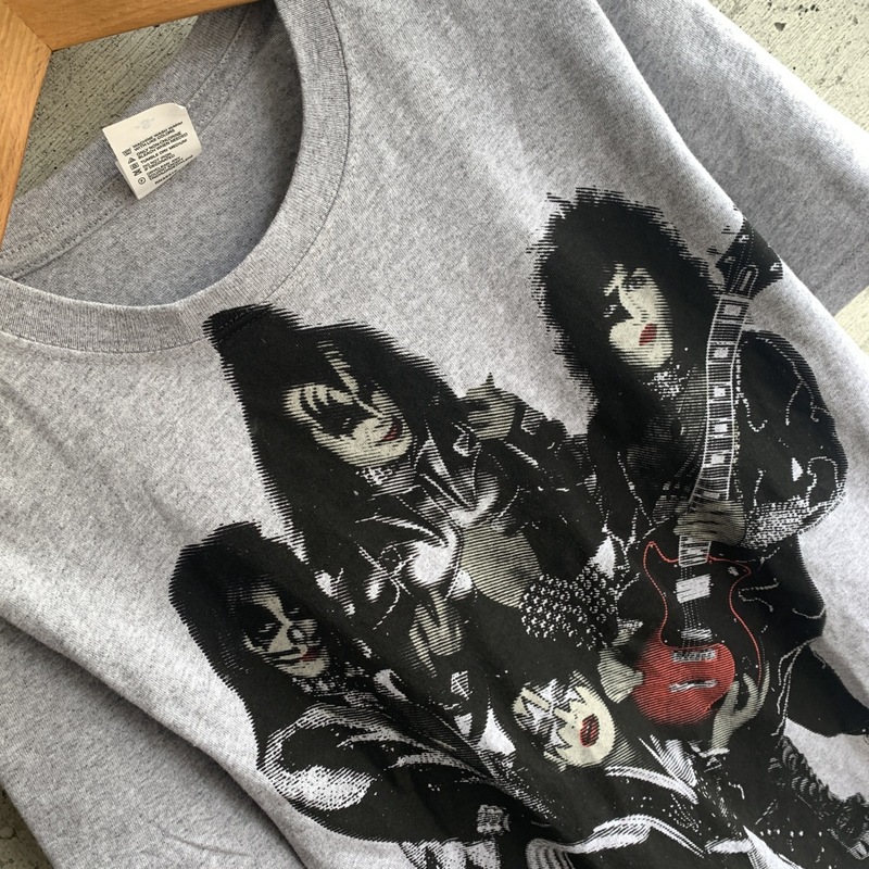 U.S Used Clothing Hard Rock Heavy Metal Band KISS T-Shirt アメリカ古着 ハードロック ヘビーメタル バンド キッス Tシャツ グレー S