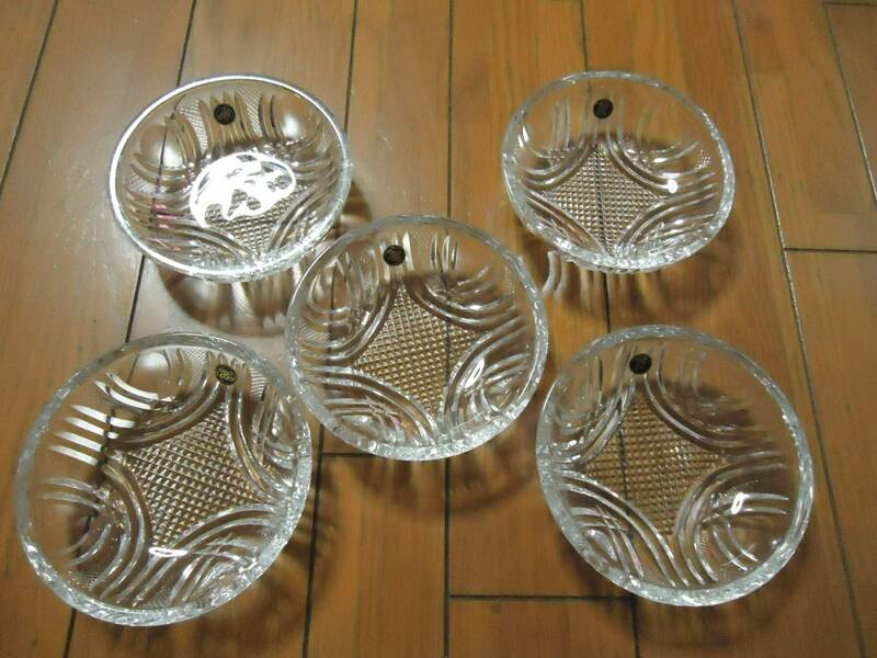 ＊新品HOYA　GLASSガラス中皿５セット