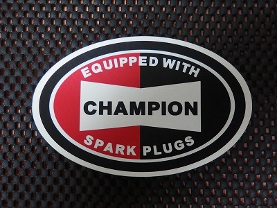 【お宝ステッカー大放出!】★チャンピオン スパークプラグ ステッカー★CHAMPION SPARK PLUGS ステッカー★オーバル/楕円 ステッカー★☆