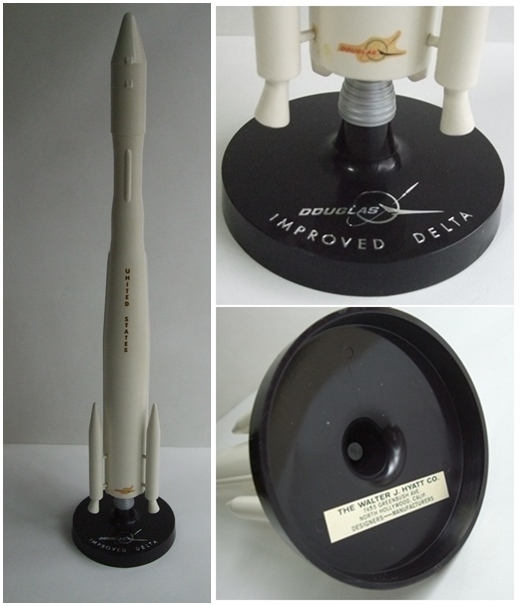 ビンテージ NASA DOUGLAS IMPROVED DELTA ダグラス デルタ ロケット デスクトップモデル DESIGNERS-MANUFACTURERS THE WALTER J.HYATT