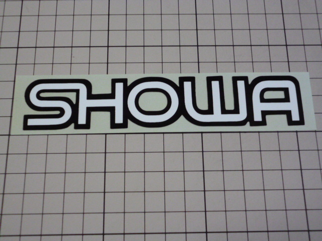 旧ロゴ SHOWA ステッカー (白/切り文字/148×28mm) ショーワ サスペンション