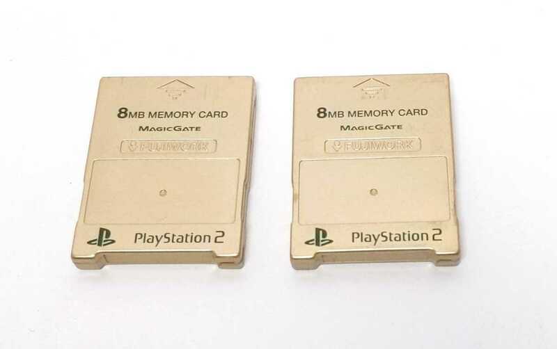 PS2 メモリーカード ゴールド2個セット　プレイステーション2 プレステ2 