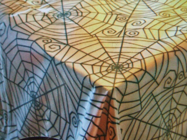 ハロウィン テーブルクロス クモの巣-2 飾り パーティ スパイダー