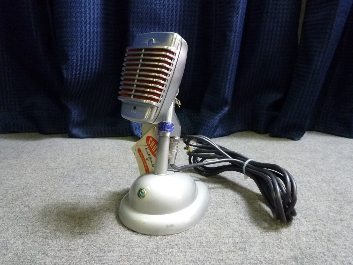 ▲ 極希少 SHURE シュアー MODEL 51 DYNAMIC MICROPHONE ダイナミック マイク 台座 タグ付 ▲