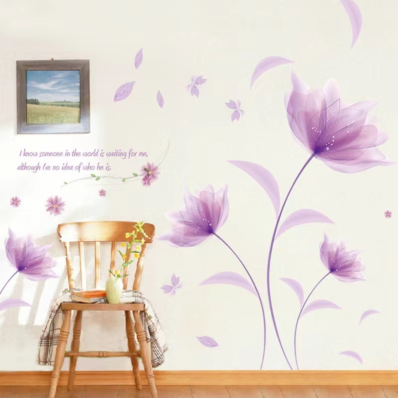 (NO.430）DIY剥がせる壁飾りウォールステッカー 綺麗な仕上り フラワー