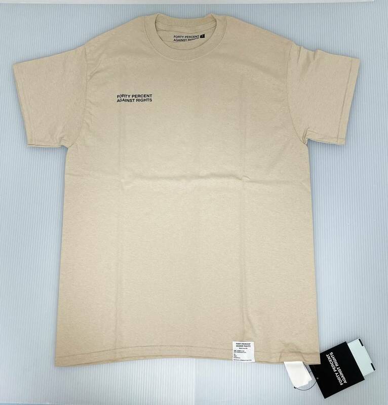 【Sサイズ 新品未使用】2021AW FORTY PERCENTS AGAINST RIGHTS “ EST ” Tシャツ BEIGE ／ DESCENDANT.WTAPS.ダブルタップス
