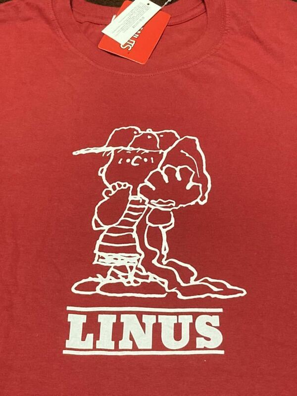 【Lサイズ】新品 peanuts tシャツ LINUS SNOOPY スヌーピー チャーリーブラウン レトロ ピーナッツ ヴィンテージ風 c