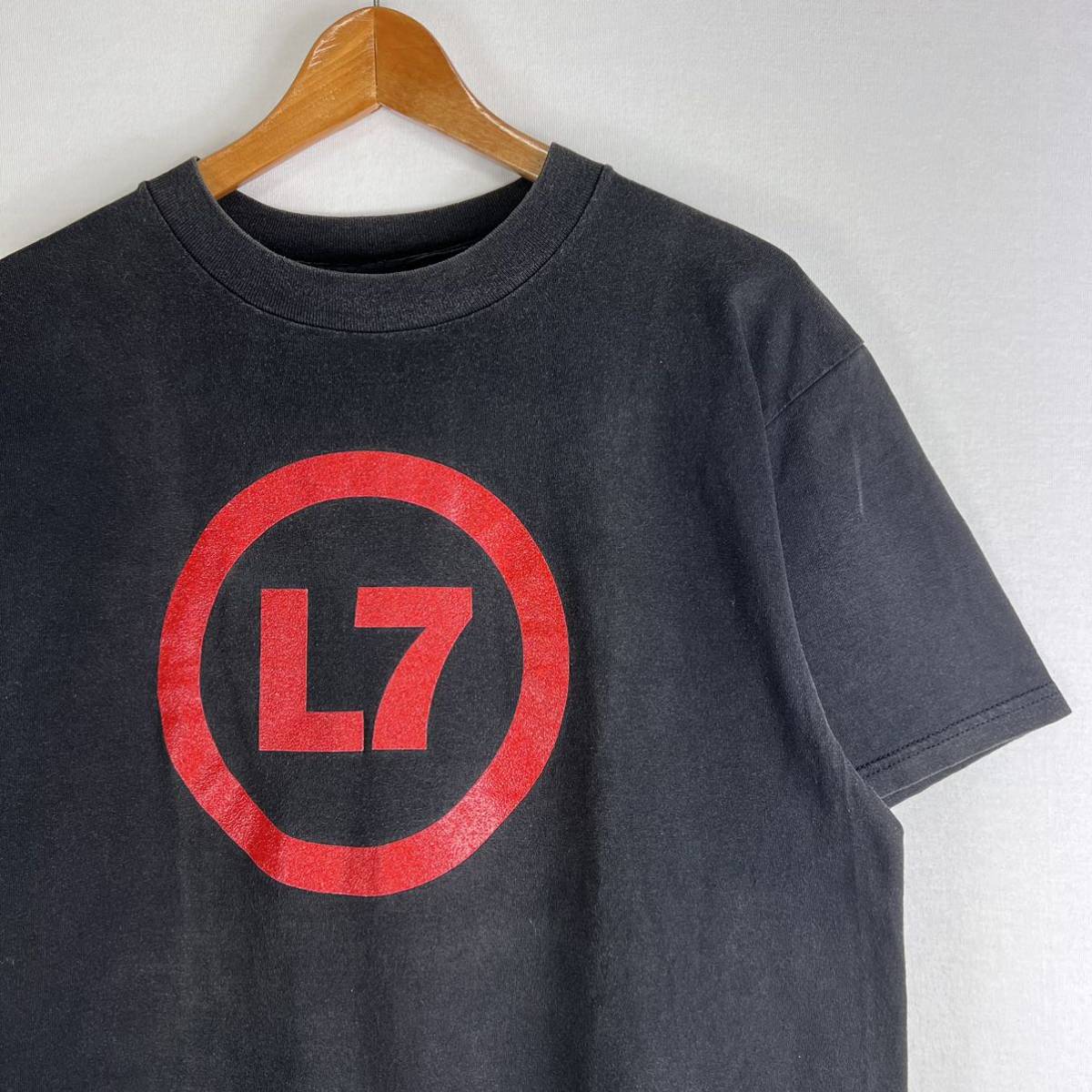ビンテージ 90s【L7】グリッター Tシャツ エルセブン グランジ ロックT 古着 HOLE MELVINS NIRVANA SONIC YOUTH blackflag bikini kill