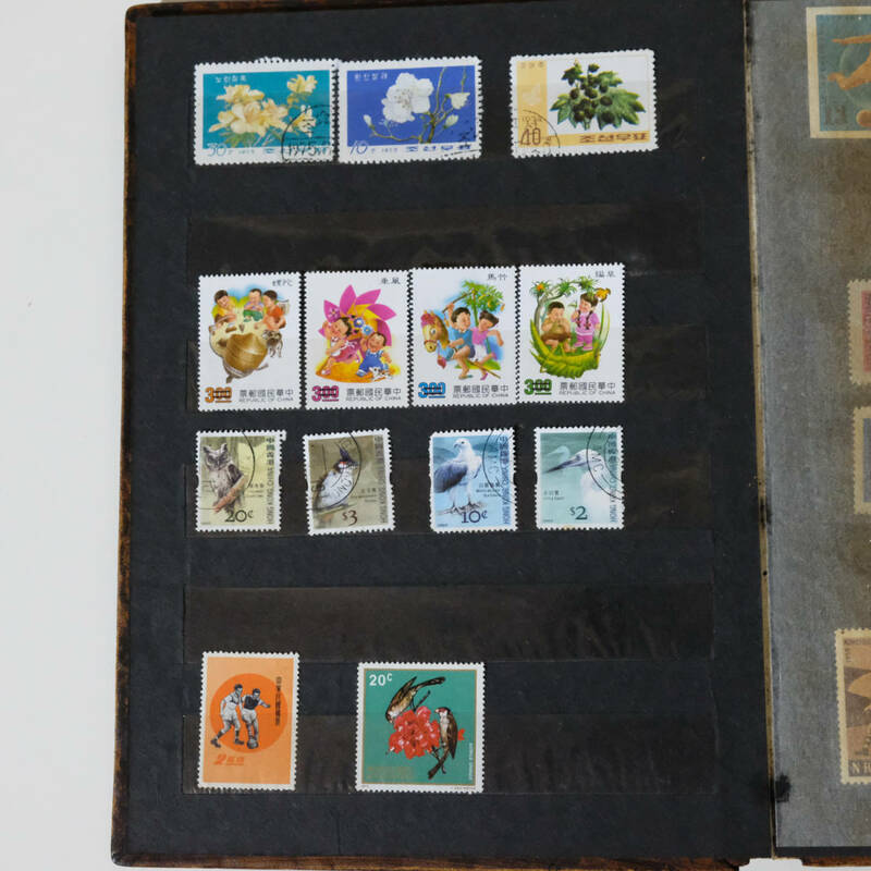 コレクター放出品 切手 消印 未使用、使用品混合 中国、ソ連など色々な国 オリンピック 切手アルバム