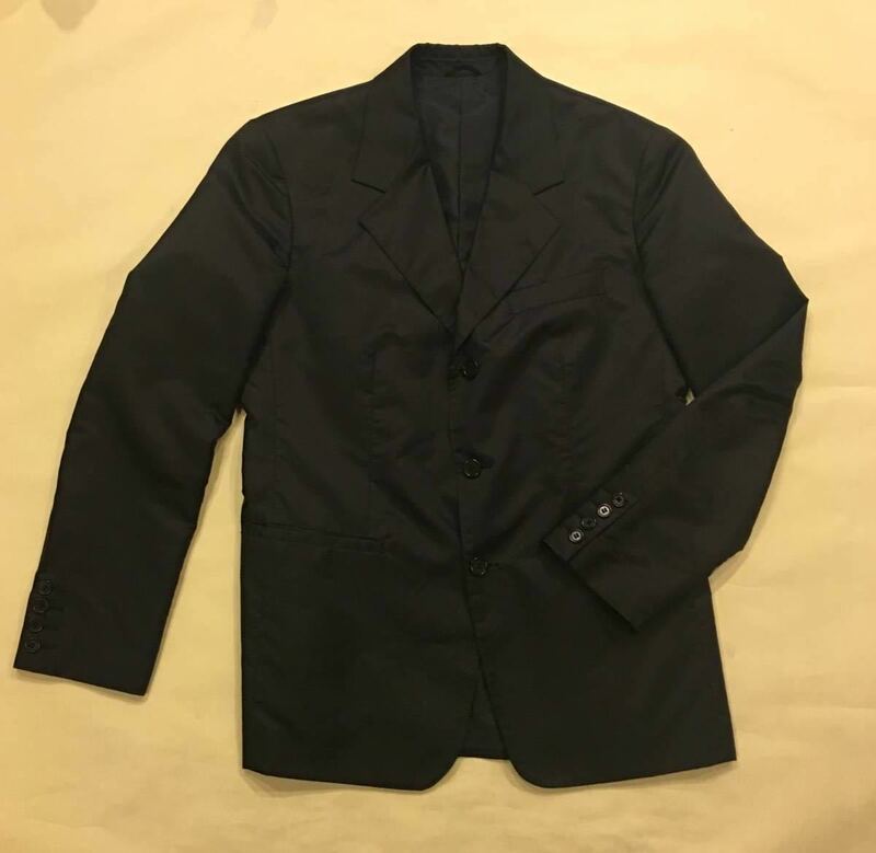 【美品】JEANCOLONNA イタリア製 シャカシャカナイロンジャケット ブラック