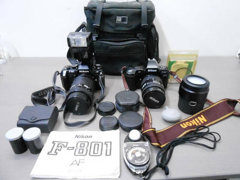 Nikon F-801 F-501 レンズ　SEKONIC バッグ　セット