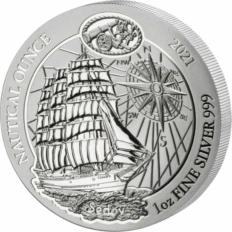 [保証書・カプセル付き] 2021年 (新品) ルワンダ「航海シリーズ・セドフ号」純銀 1オンス 銀貨