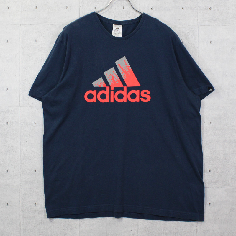 XXL / 古着 Tシャツ 半袖 アディダス adidas ロゴ ペインティングロゴ トップス SMO-2209020