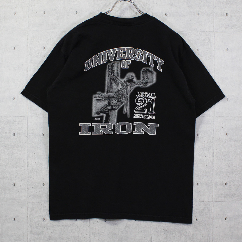 L / 古着 Tシャツ 半袖 90s USA製 BAYSIDE カレッジ トップス SPO-2209054