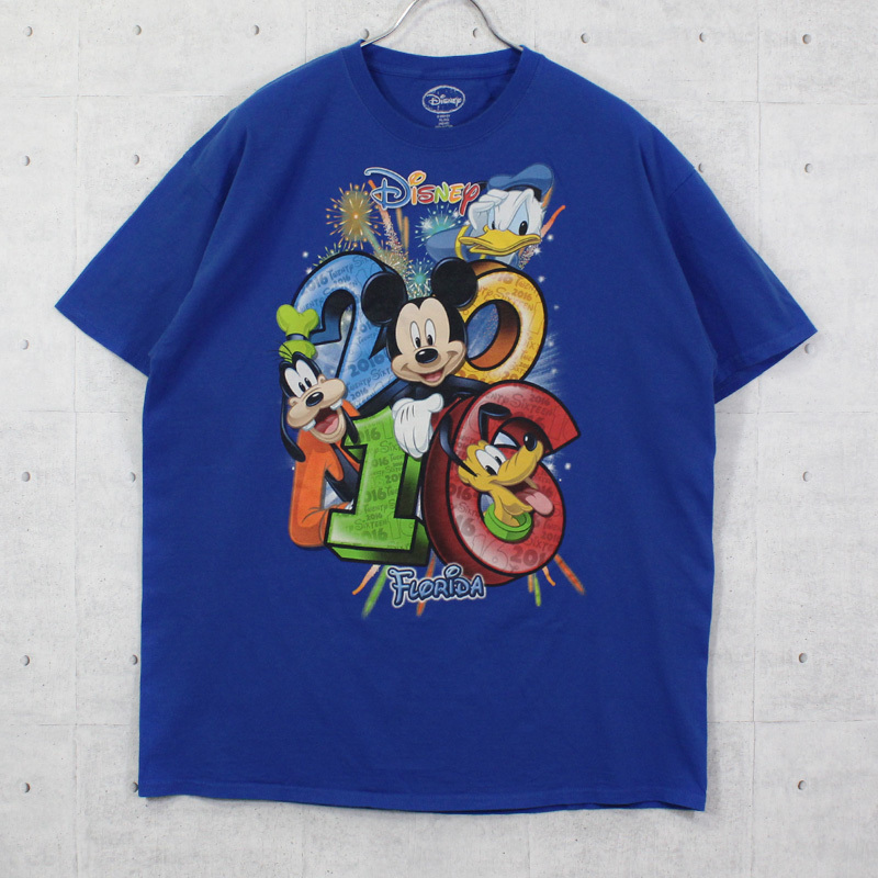 XL / 古着 Tシャツ 半袖 Disney ディズニー ミッキー ドナルド キャラクターTシャツ トップス SPO-2209103
