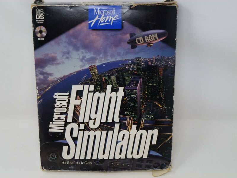Microsoft Flight Simulator 5.10 for MS-DOS CD-ROM 箱説 英語 ディスク美品 マイクロソフト フライトシミュレーター Version5 DOS版 MSFS