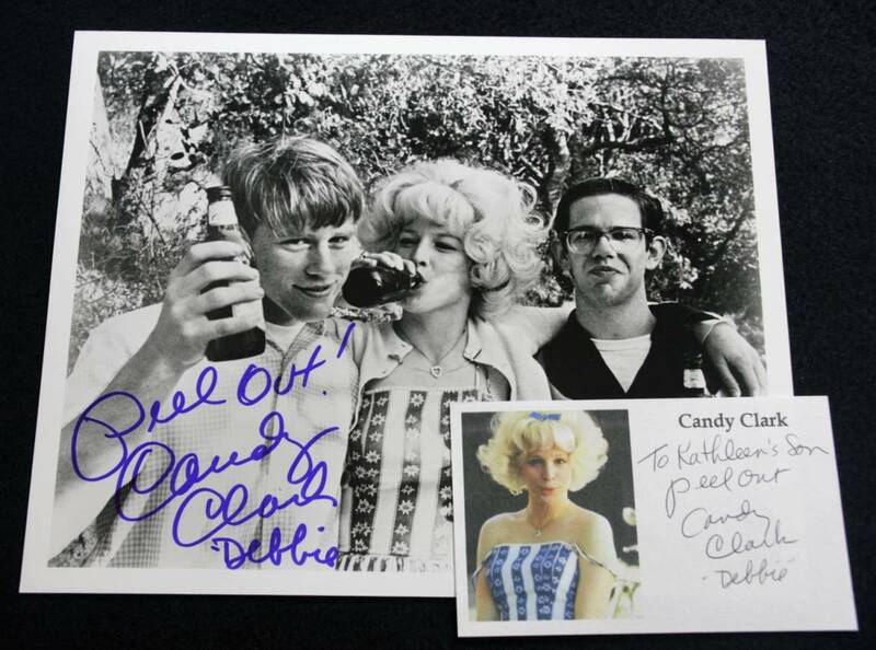 1973年アメリカン・グラフィティ CANDY CLARK Debbie Dunham デビー・ダンハム役 キャンディ・クラーク 直筆サインフォト　2枚付き