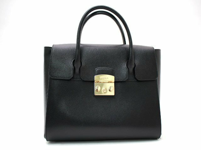 【美品】フルラ FURLA メトロポリス サチェルバッグ 2WAYバッグ 黒