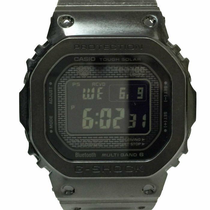 【美品】カシオ CASIO G SHOCK フルメタル エイジド加工 デジタル 電波ソーラー 腕時計 クオーツ GMW B5000V 1JR