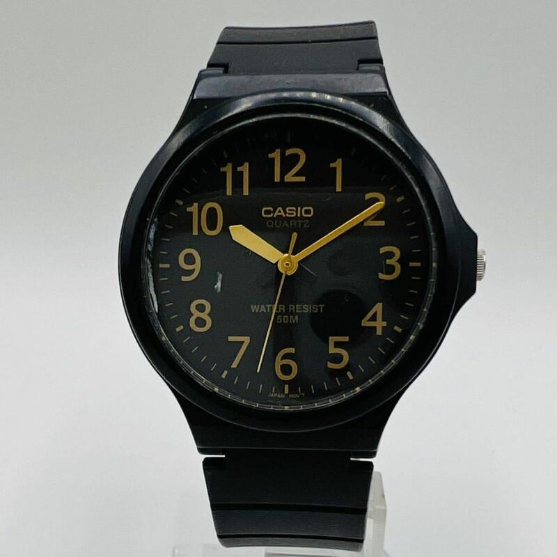 CASIO カシオ MW-240 メンズ腕時計 腕時計 時計 クオーツ クォーツ 3針 ステンレススチール ブラック 未稼働品 HT