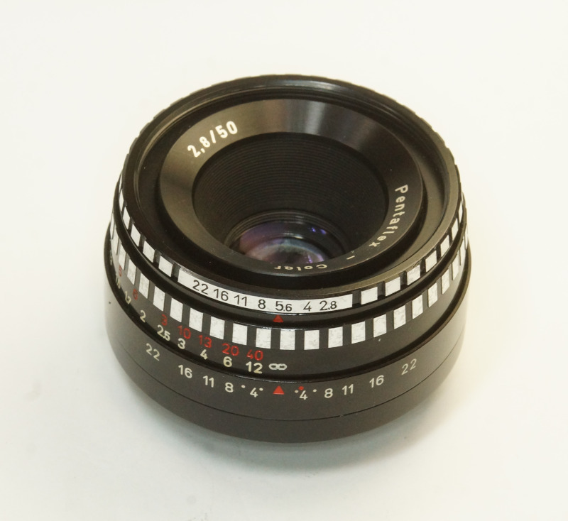 ドイツ製 Pentaflex - Color 2.8/50 ゼブラ M42 265RNB-468 前期型 総金属筐体 PENTACON Meyer-Optik Domiplan Triplet