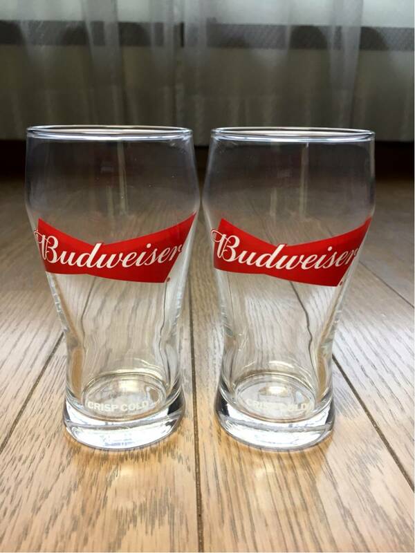 非売品 ☆Budweiserバドワイザー ☆ビールグラス2個セット