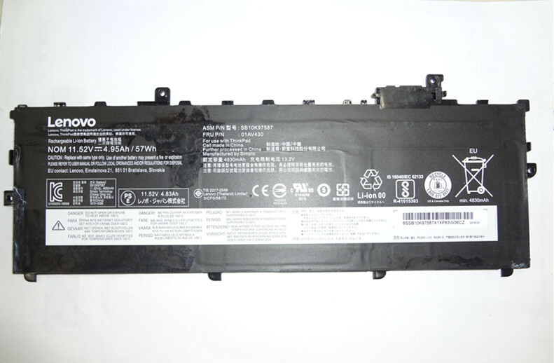 lenovo　ThinkPad X1 Carbon など用　内蔵バッテリー SB10K97587 11.52V 57Wh　未テストジャンク品