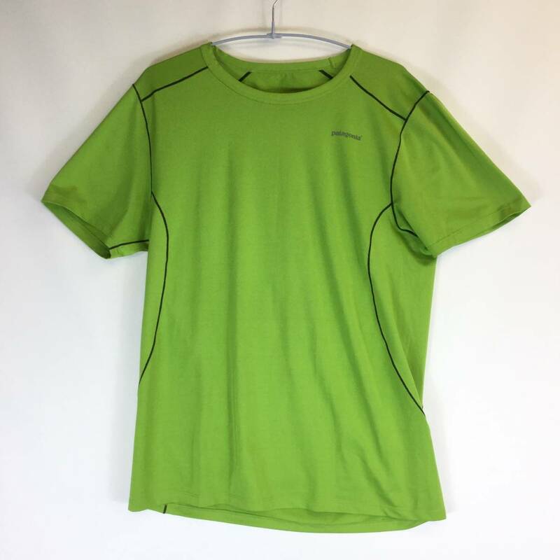 patagonia パタゴニア 速乾 伸縮 Tシャツ 黄緑 45600SP11 Mサイズ