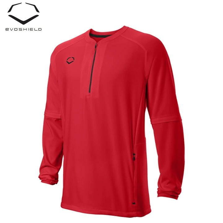 【送料無料】【USA物】Evoshield エボシールド LONG SLEEVE BP JACKET 野球 練習着 サイズL レッド wiwb6002206redl